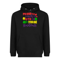 Black proud teacher to ausome students Heavyweight Hoodie - CowhideDigitalArt