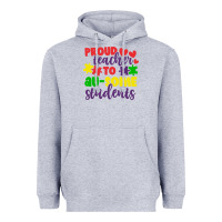 Heather Grey proud teacher to ausome students Heavyweight Hoodie - CowhideDigitalArt
