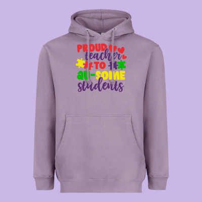Proud Teacher To Ausome Students Heavyweight Hoodie Designed By Cowhidedigitalart