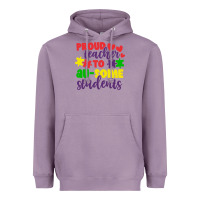 Lavender proud teacher to ausome students Heavyweight Hoodie - CowhideDigitalArt
