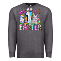 Charcoal Heather My 1st Easter Premium Sweatshirt - CowhideDigitalArt