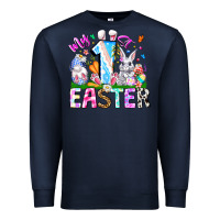 Navy My 1st Easter Premium Sweatshirt - CowhideDigitalArt