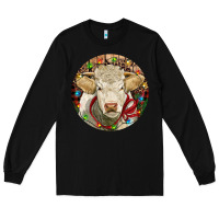 Black Charolais Heifer Christmas Long Sleeve Tee - RanaPortraitStore