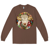 Chestnut Charolais Heifer Christmas Long Sleeve Tee - RanaPortraitStore