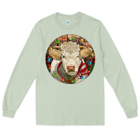 Matcha Charolais Heifer Christmas Long Sleeve Tee - RanaPortraitStore