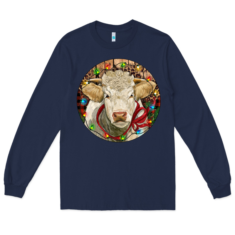 Charolais Heifer Christmas Long Sleeve Tee by RanaPortraitStore | Teevron