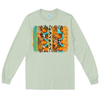 Matcha Fall Pumpkin brushstrokes Long Sleeve Tee - NancyCooperArtShop