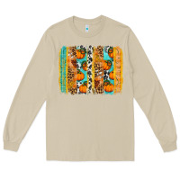 Mushroom Fall Pumpkin brushstrokes Long Sleeve Tee - NancyCooperArtShop