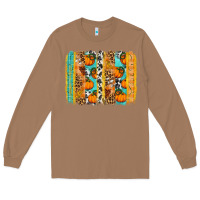Toasted Coconut Fall Pumpkin brushstrokes Long Sleeve Tee - NancyCooperArtShop