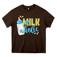 Chocolate Brown milkaholic boys Heavy Core Tee - NancyCooperArtShop