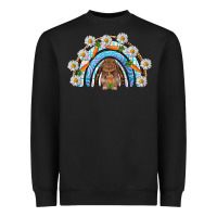 Black Easter Bunny with carrot rainbow Easter Day Heavyweight Sweatshirt - HowdyJamesFarm