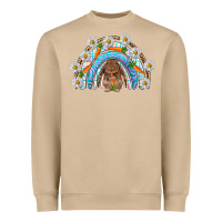 Mushroom Easter Bunny with carrot rainbow Easter Day Heavyweight Sweatshirt - HowdyJamesFarm