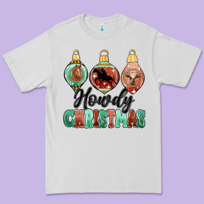 Howdy Christmas Premium Tee Designed By Maliassmallbusiness