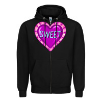 Black valentine's day hearts Zipper Hoodie - FaDigitalArtStudio