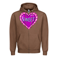 Chestnut valentine's day hearts Zipper Hoodie - FaDigitalArtStudio