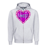 Heather Grey valentine's day hearts Zipper Hoodie - FaDigitalArtStudio
