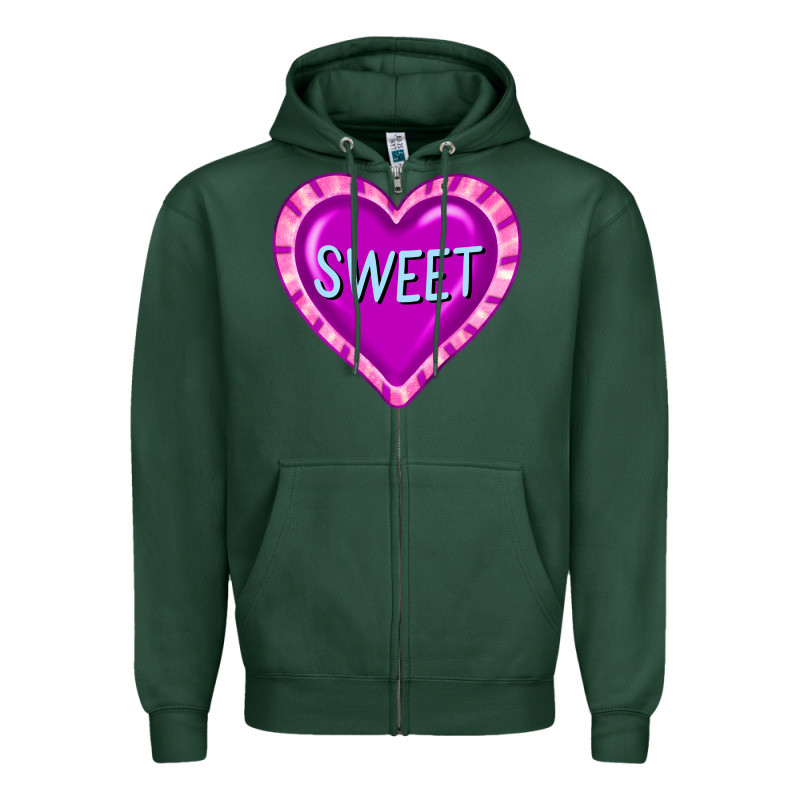 Valentine's Day Hearts Zipper Hoodie by FaDigitalArtStudio | Teevron