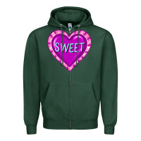 Sports Green valentine's day hearts Zipper Hoodie - FaDigitalArtStudio