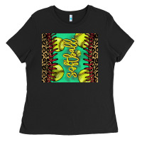 Black softball leopard Ladies Tee - NancyCooperArtShop