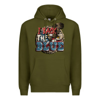Army Green I back the blue Premium Hoodie - FaDigitalArtStudio