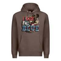 Coffee I back the blue Premium Hoodie - FaDigitalArtStudio