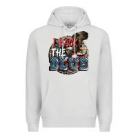Dove Grey I back the blue Premium Hoodie - FaDigitalArtStudio