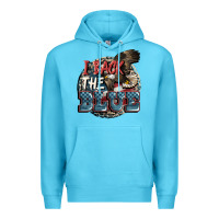 Ocean Blue I back the blue Premium Hoodie - FaDigitalArtStudio