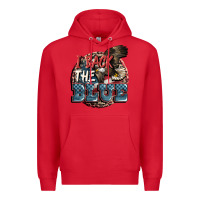 Red I back the blue Premium Hoodie - FaDigitalArtStudio