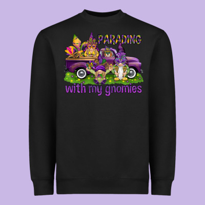 Parading With My Gnomies Heavyweight Sweatshirt Designed By Howdyjamesfarm