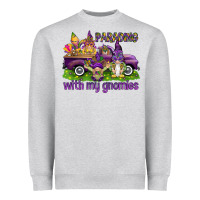 Heather Grey Parading with my gnomies Heavyweight Sweatshirt - HowdyJamesFarm