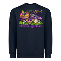 Navy Parading with my gnomies Heavyweight Sweatshirt - HowdyJamesFarm