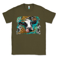 Army Green holstein cow leopard and western background Classic Tee - BarkalooDesign