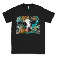 Black holstein cow leopard and western background Classic Tee - BarkalooDesign