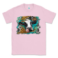 Bubblegum Pink holstein cow leopard and western background Classic Tee - BarkalooDesign