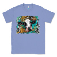 Colony Blue holstein cow leopard and western background Classic Tee - BarkalooDesign
