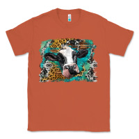 Copper holstein cow leopard and western background Classic Tee - BarkalooDesign