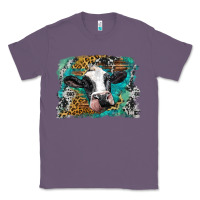 Lavender holstein cow leopard and western background Classic Tee - BarkalooDesign