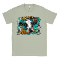 Matcha holstein cow leopard and western background Classic Tee - BarkalooDesign