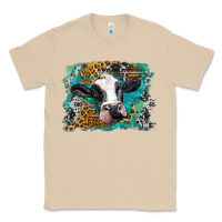 Mushroom holstein cow leopard and western background Classic Tee - BarkalooDesign
