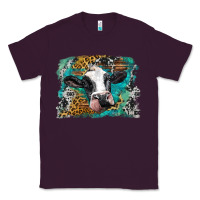 Plum holstein cow leopard and western background Classic Tee - BarkalooDesign