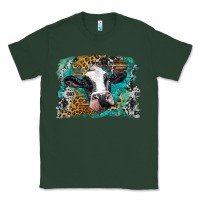 Sports Green holstein cow leopard and western background Classic Tee - BarkalooDesign
