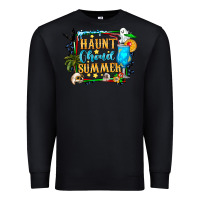 Black name spooky summer vibes Premium Sweatshirt - CowhideDigitalArt