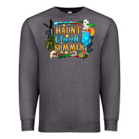 Charcoal Heather name spooky summer vibes Premium Sweatshirt - CowhideDigitalArt
