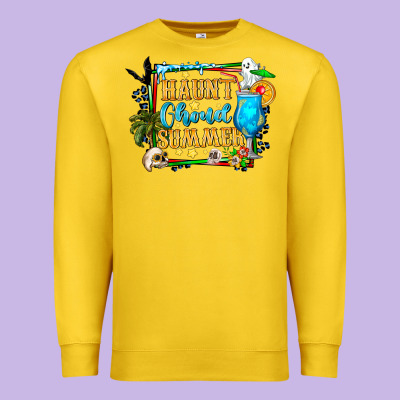 Name Spooky Summer Vibes Premium Sweatshirt Designed By Cowhidedigitalart