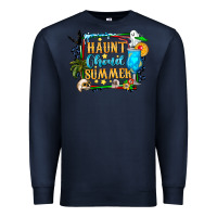 Navy name spooky summer vibes Premium Sweatshirt - CowhideDigitalArt