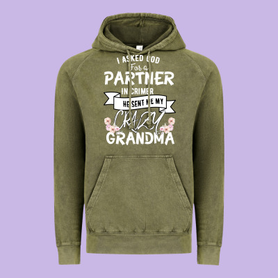 I Asked God For A Partner In Crime He Sent Me My Crazy Grandma Vintage Hoodie Designed By Bettercallsaul