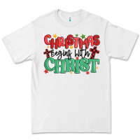 White christmas begins with christ Premium Tee - MaliasSmallBusiness
