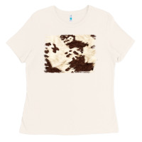 Bone brown cowhide background Ladies Tee - NancyCooperArtShop