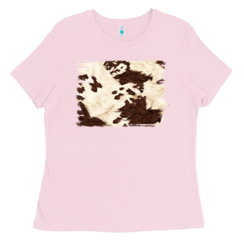 Brown Cowhide Background Ladies Tee by NancyCooperArtShop | Teevron