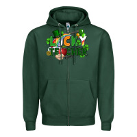 Sports Green lucky teacher St. Patricks Day Zipper Hoodie - FaDigitalArtStudio